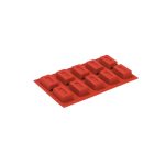 NOV - SILICONE BAKING MOLD RECTANGULAR 10 x 45 ML 30 x 17.5 x 3 CM
