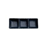 NOV - TRIPLE MELAMINE SAUCE BOWL BLACK 26 x 9 x 3.5 CM