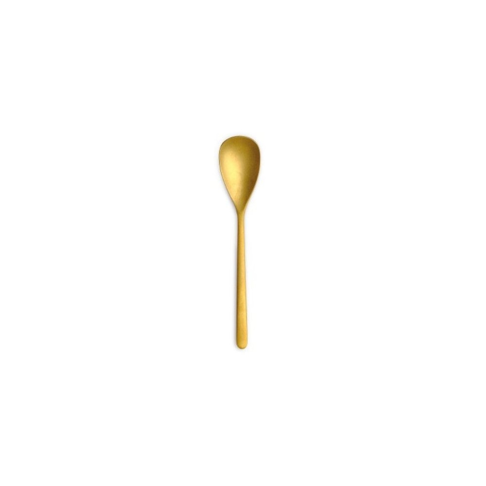 1260.jpg COMAS - CANADA PVD VINTAGE GOLD 18/0 4 MM MOKA SPOON SET OF 12 - Image 1