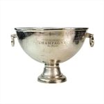 MEDRI - CHAMPAGNE BOTTLE BOWL SAINT TROPEZ SILVER 46 CM