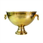 MEDRI - CHAMPAGNE BOTTLE BOWL SAINT TROPEZ GOLD 46 CM