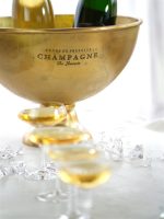 MEDRI - CHAMPAGNE BOTTLE BOWL SAINT TROPEZ GOLD 46 CM - Image 3