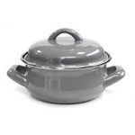ILSA - MINI GREY ENAMEL MUSSEL POT 12 CM / 0.5 L 1553R012FCV