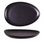 ALAR - SILICE BLACK ALPHA OVAL TRAY 36 x 25 CM
