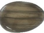 ALAR - SELVA EGG SHAPE BROWN PLATE 25.5 x 18 CM