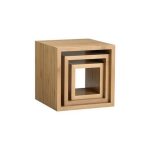 GTSA - WOODEN CUBE BUFFET STAND SET 3 PCS 23-18-13 CM