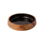 GTSA - PRESTIGE WOODEN BOWL BLACK GOLD SPOTS 25 x 6 CM