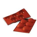 SILIKOMART - SF001 SILICON MOLD HALF SPHERE 5 x 120 ML / Ø80 x H: 40 MM