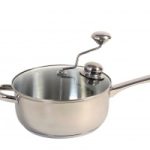ARTAME - POP CORN PAN INDUCTION WITH TURNING HANDLE 18/10 ST/ST 24 x 9.5 CM / 4.2 L