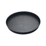 GOBEL - MEDIUM DEEP ROUND FLUTED TART MOULD NON STICK 28 CM H: 3.5 CM