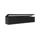 HIT - TEA BOX WOODEN BLACK WITH 6 SEPARATORS 43 x 9 x 9 CM
