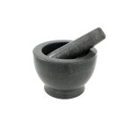 HIT - MORTAR AND PESTLE BLACK 15 x 11 CM STONE