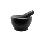 HIT - MORTAR AND PESTLE GRANIT BLACK 18 x 11 CM STONE