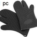 SCHNEIDER - HEAT RESISTANT OVEN GLOVE BLACK 38 x 15 CM SILICONE +250°C WATER REPELLENT