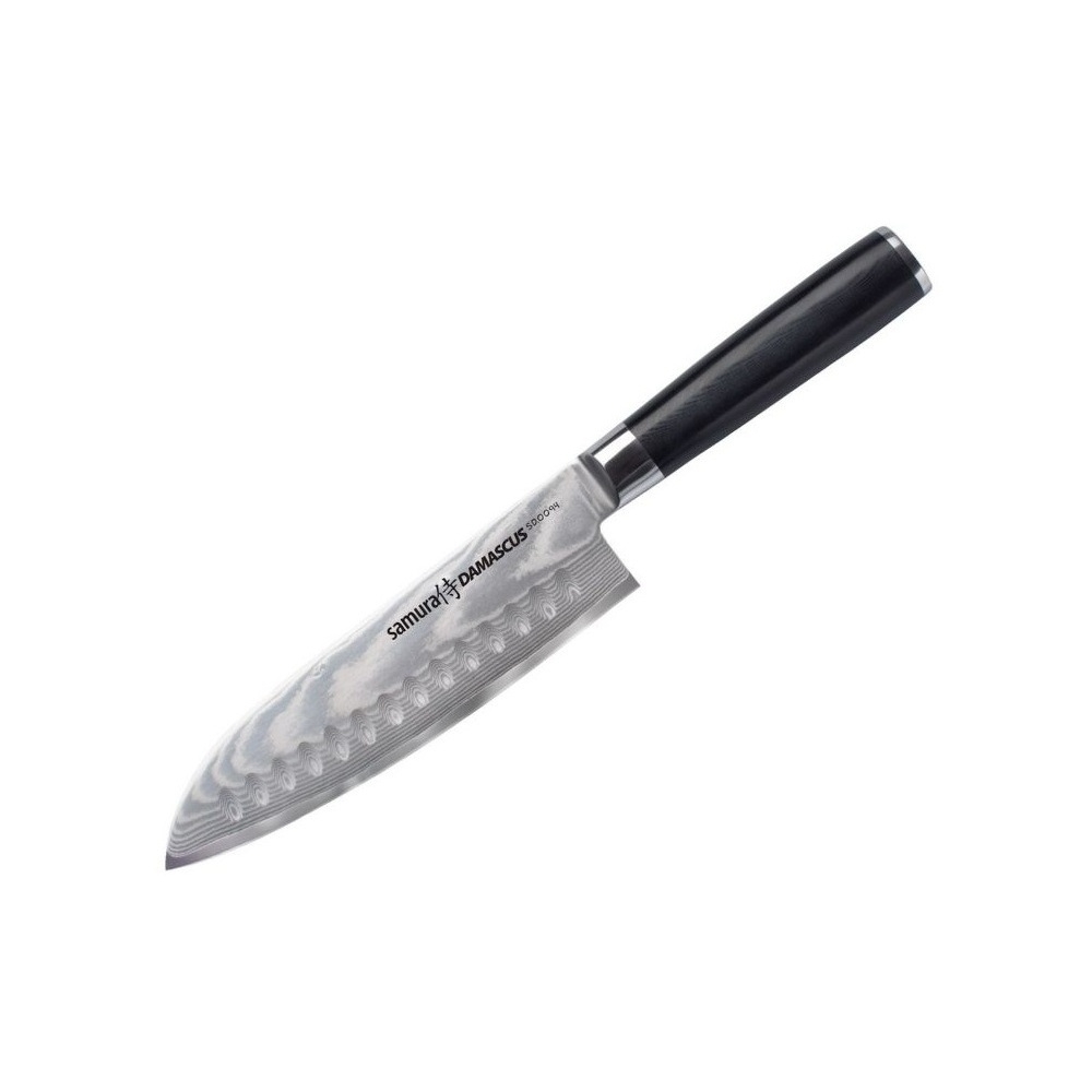 4751029321039.jpg SAMURA - DAMASCUS SANTOKU KNIFE 18 CM 61 HRC SD-0094 - Image 1