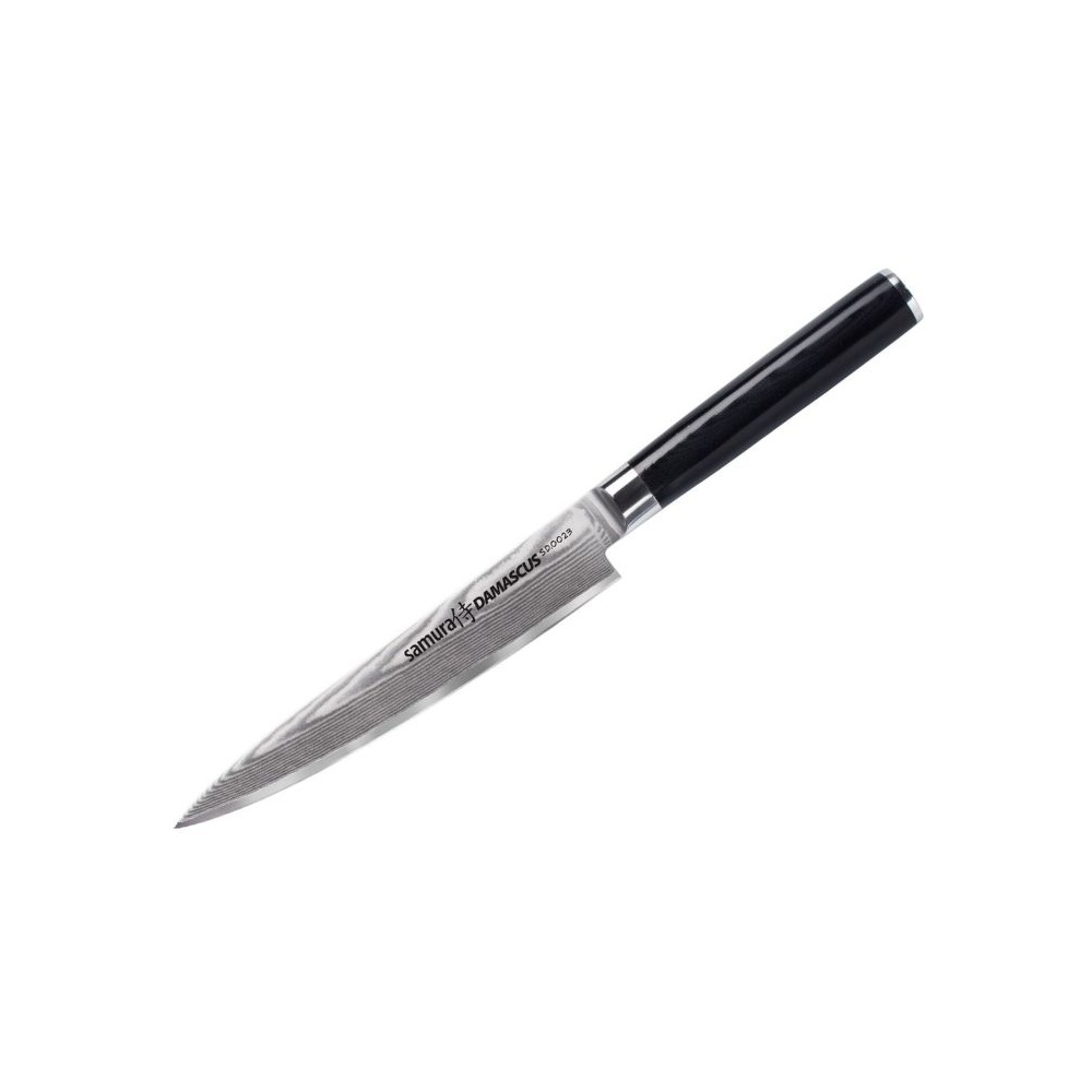 4751029321107.jpg SAMURA - DAMASCUS UTILITY KNIFE 15 CM 61 HRC SD-0023 - Image 1