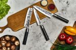 SAMURA - BLACKSMITH SET OF 3 KITCHEN KNIVES - UTILITY/NAKIRI/SANTOKU SBL-0220 - Image 2