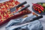 SAMURA - BLACKSMITH SET OF 3 KITCHEN KNIVES - UTILITY/NAKIRI/SANTOKU SBL-0220 - Image 6