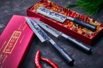 SAMURA - BLACKSMITH SET OF 3 KITCHEN KNIVES - UTILITY/NAKIRI/SANTOKU SBL-0220 - Image 7