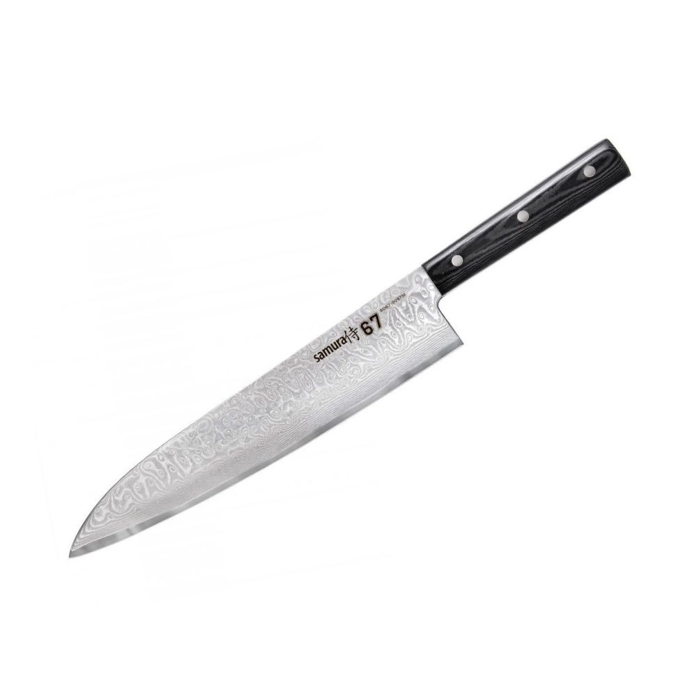 4751029322463.jpg SAMURA - DAMASCUS 67 CHEFS KNIFE 24 CM 61 HRC SD67-0087M - Image 1