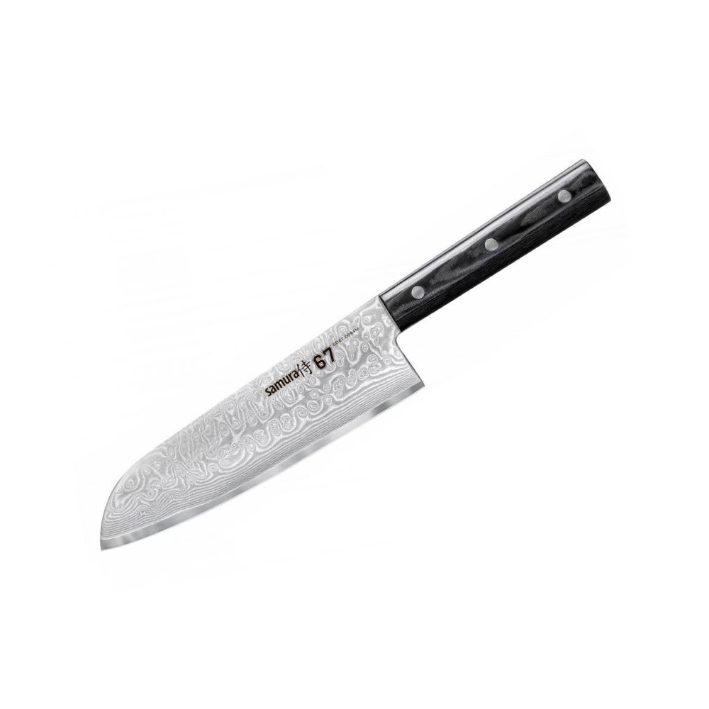 4751029322470.jpg SAMURA - DAMASCUS 67 SANTOKU KNIFE 17.5 CM 61 HRC SD67-0094M - Image 1