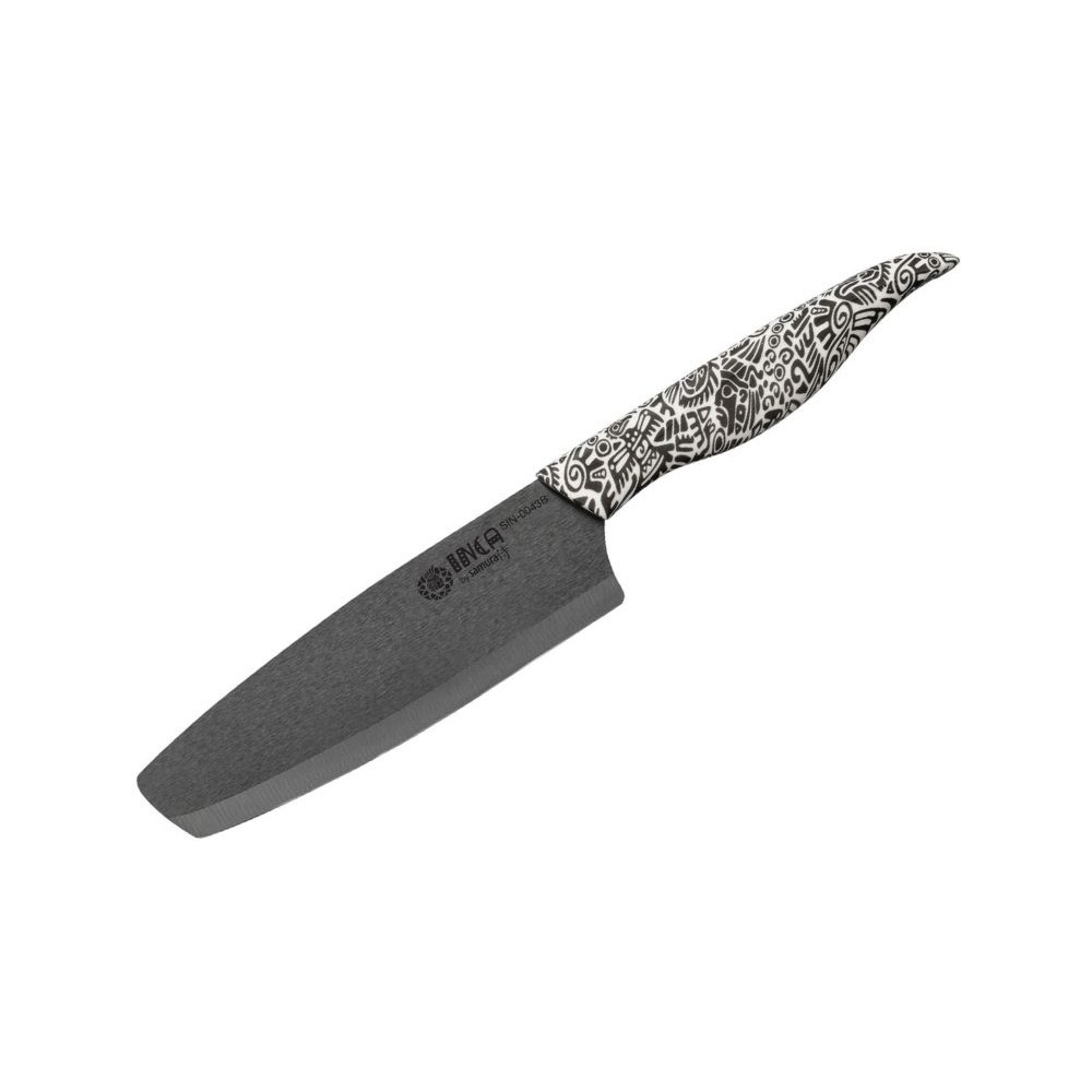 4751029323262.jpg SAMURA - INCA BLACK ZIRCONIA CERAMIC NAKIRI KNIFE 16.5 CM SIN-0043B - Image 1