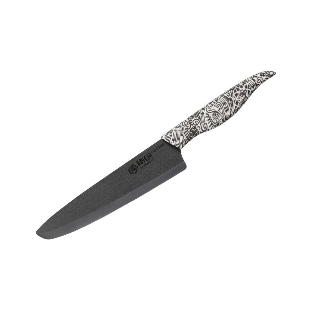 4751029323279.jpg SAMURA - INCA BLACK ZIRCONIA CERAMIC CHEFS KNIFE 18.7 CM SIN-0085B - Image 1