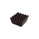 GTSA - WINDPROOF ASHTRAY SQUARE ST/ST BLACK MATT 9 x 4 CM