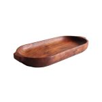 ASH - HANDLED ACACIA OVAL TRAY 38 x 16 CM / 784 - Image 2