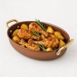 GTSA - OVAL PLATTER MATT COPPER WITH BRONZE HANDLES 34 x 23 x 4 CM - Image 2