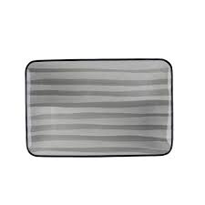 53.50033.jpg *DISCONTINUED - PORLINE - GREY RECTANGULAR PLATTER 30 x 20 CM - Image 1