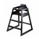 TC - WOODEN HIGH CHAIR BLACK 51 x 51 x 73.5 CM