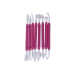 SILIKOMART - WONDER CAKES TOOLS SET OF 8 MODELLING TOOLS FUCHSIA