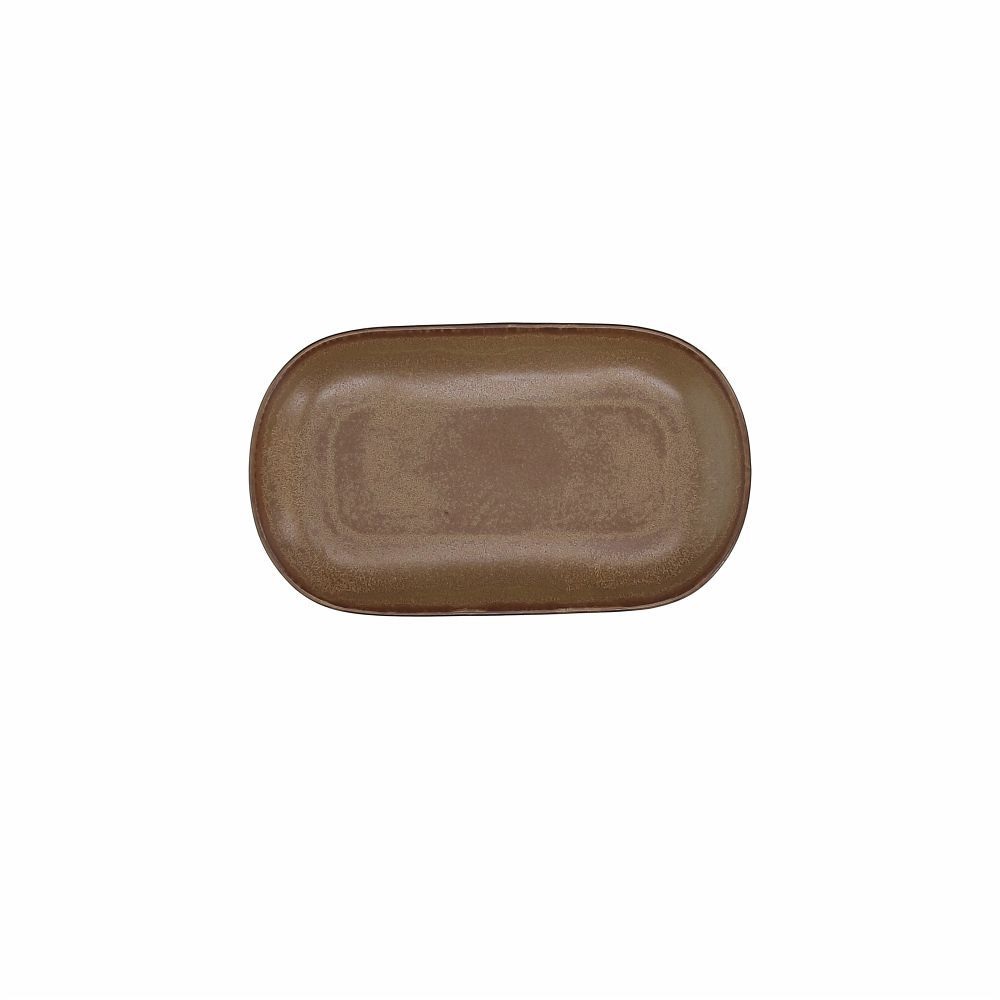 8056444284874.jpg TOGNANA - TERRACOTTA BROWN OVAL PLATE 24 CM TC020245780 - Image 1