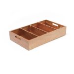 COMAS - WOODEN CUTLERY TRAY 4 COMPARTMENTS 53 x 32.5 x 10 CM