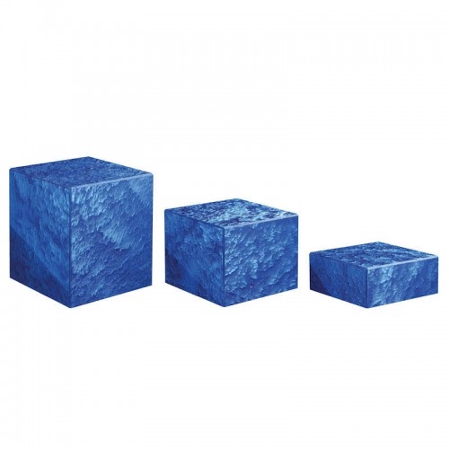 ACB01-20-TU.jpg GB - SET OF 3 BLUE MARIN TARTARUGA ACRYLIC CUBES 20 x 8 - 20 x 16 - 20 x 24 CM - Image 1