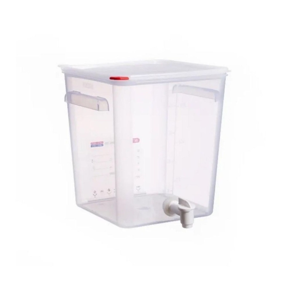 AR00001368.jpg ARAVEN - PP CONTAINER WITH POURING TAP 28.5 x 28.5 CM H: 32 CM / 18 LT - Image 1