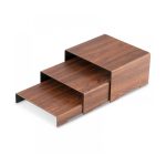 GB - SET OF 3 STEP RISERS WENGE 63 x 20 x 12 CM