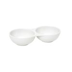 *DISCONTINUED - ESPIEL - DIVIDED DOUBLE BOWL WHITE 14 CM