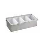 KRAFT - CONDIMENT HOLDER 4 COMPARTMENTS ST/ST 29 x 13 x 9 CM