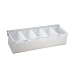 KRAFT - CONDIMENT HOLDER 5 COMPARTMENTS ST/ST 36 x 13 x 9 CM