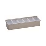KRAFT - CONDIMENT HOLDER 6 COMPARTMENTS ST/ST 34 x 13 x 9 CM