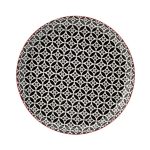 UTOPIA - CADIZ RED AND BLACK PLATE 27 CM *Chipping Guarantee