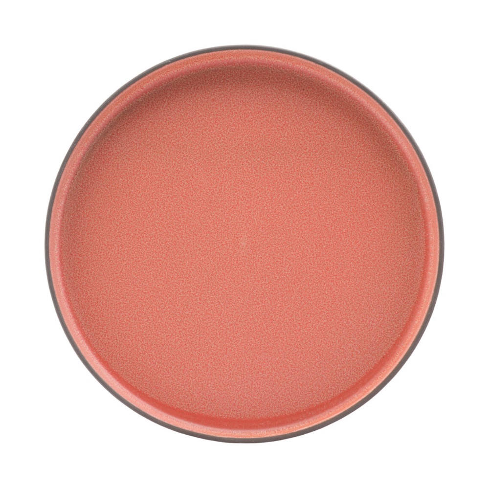 CT7527.jpg UTOPIA - CORAL PINK WALLED DINNER PLATE 26 CM - Image 1