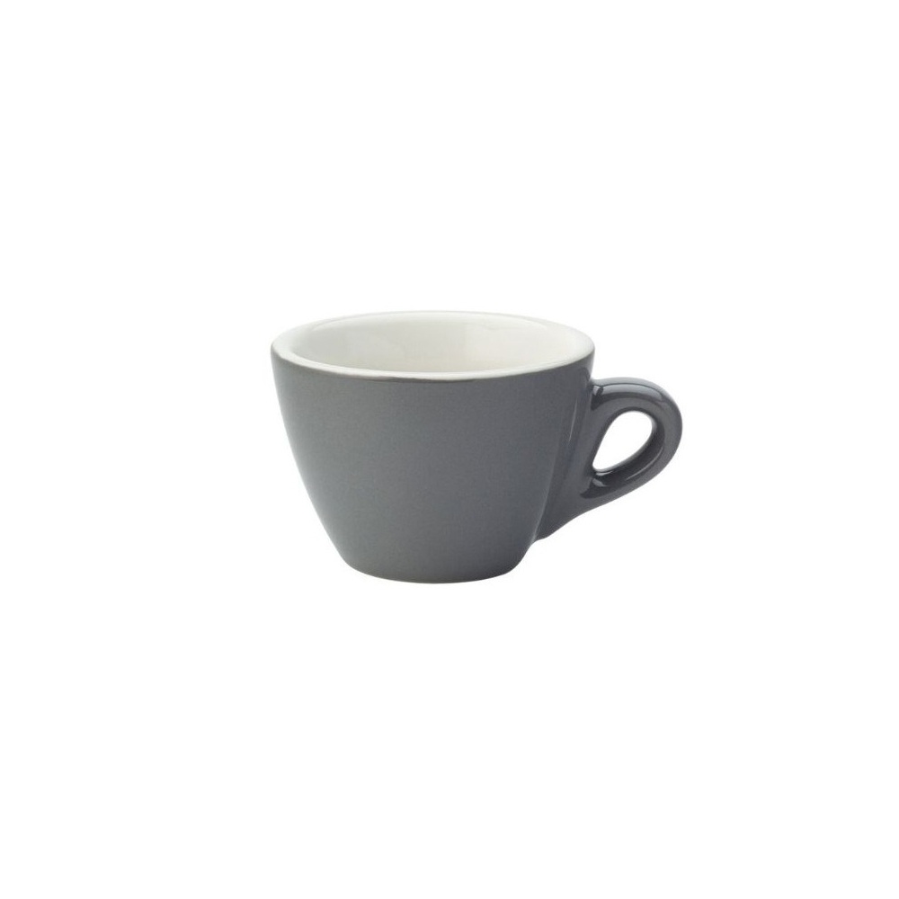 CT8097.jpg UTOPIA - BARISTA GREY FLAT WHITE CUP 16 CL - Image 1