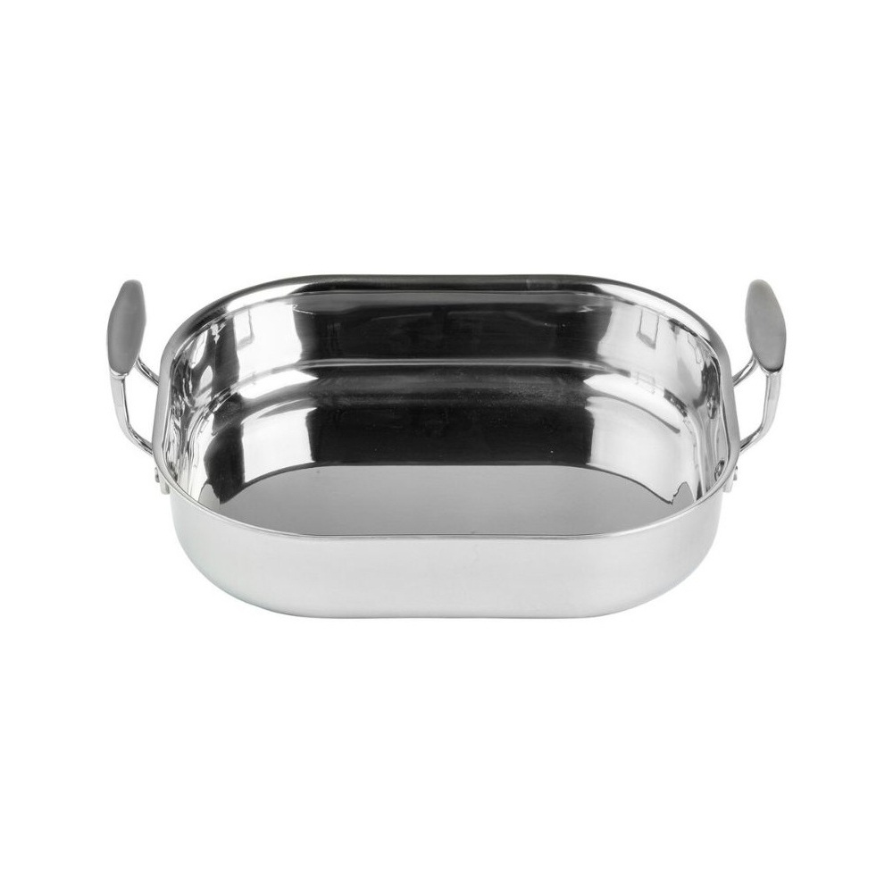 CW2030.jpg TC - TRI-PLY COOKWARE RECTANGULAR PAN WITH 2 HANDLES ST/ST 33.5 x 24.5 x 11 CM / 4L - Image 1