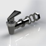 GB - SPARE FAUCET BLACK PLASTIC WITH STEEL RING