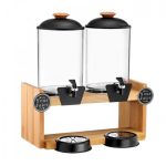 GB - VARIO TWIN JUICE DISPENSER 2 x 5 L BEECH WOOD BASE