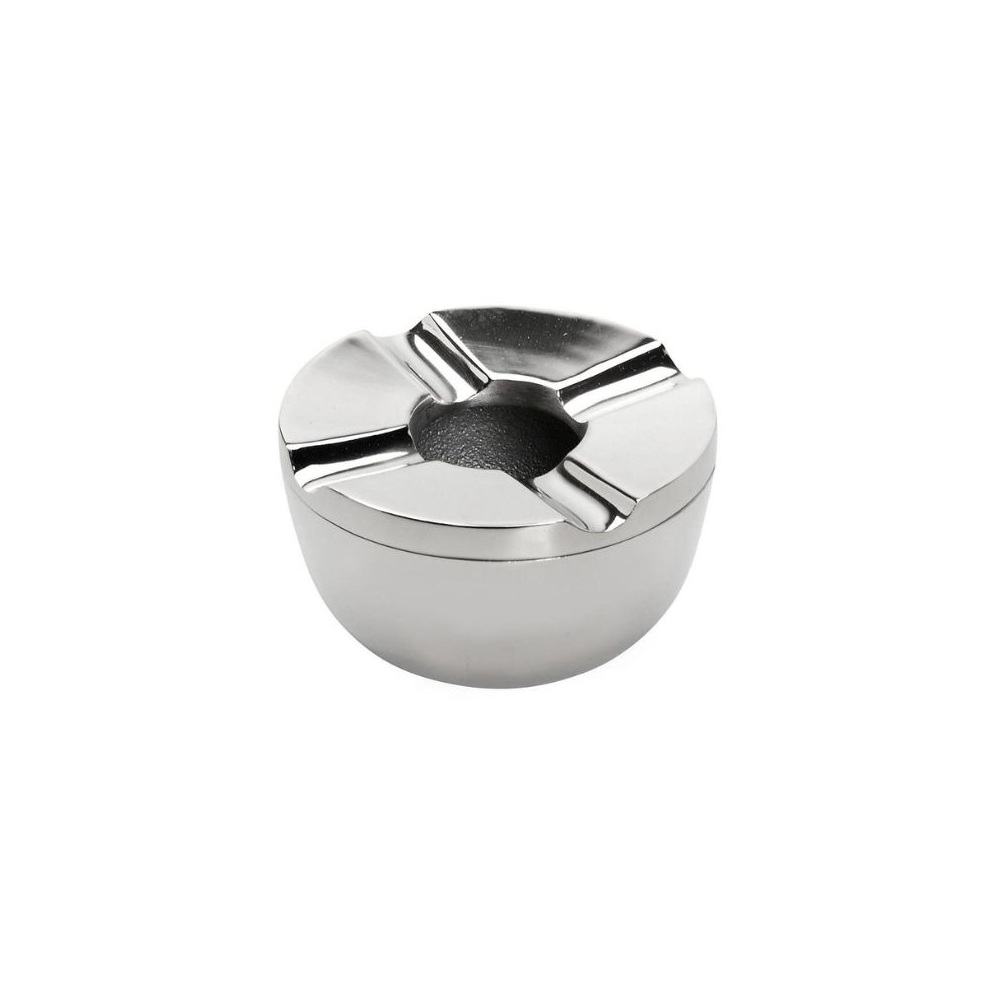 FLA210.jpg ESPIEL - WINDPROOF ALUMINIUM ASHTRAY ROUND 10 x 6 CM - Image 1