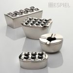 ESPIEL - WINDPROOF ALUMINIUM ASHTRAY ROUND 10 x 6 CM - Image 2
